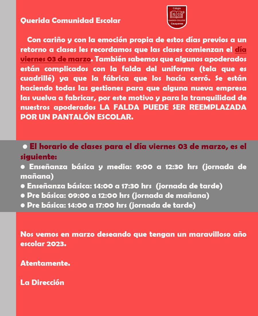 inicio año escolar 23