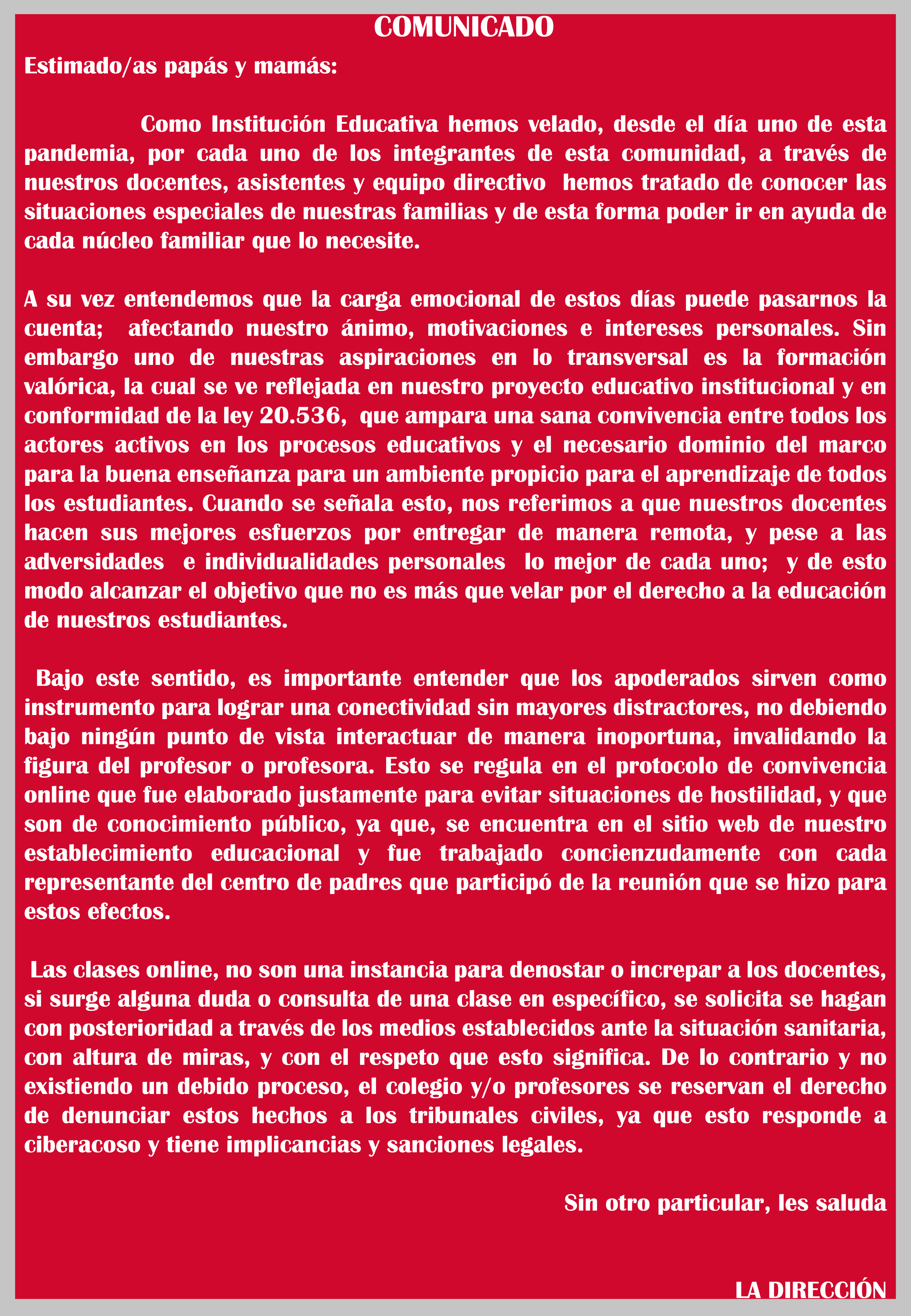 comunicado